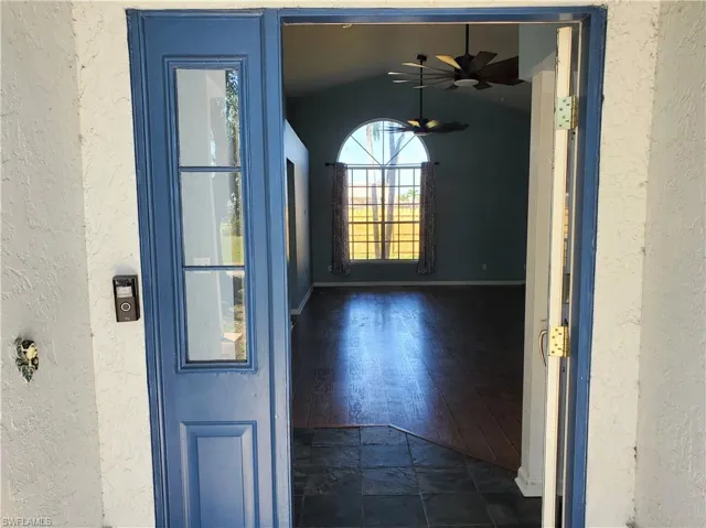 Step into foyer
