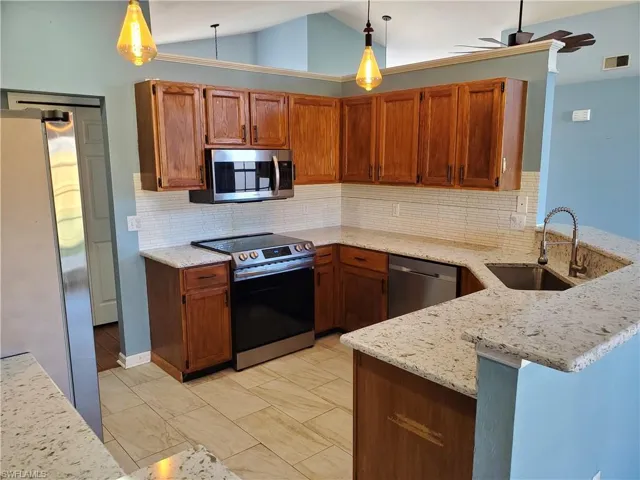 Wood cabinets