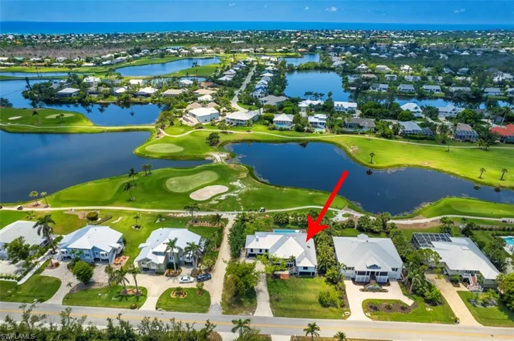 Aerial view of property and surrounding area