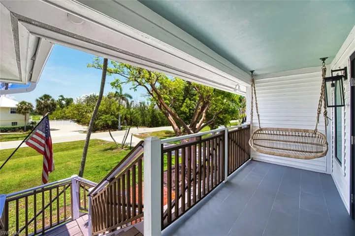 Relax on the covered porch