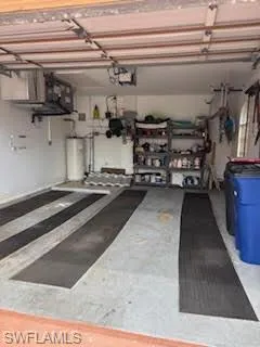Garage with water heater
