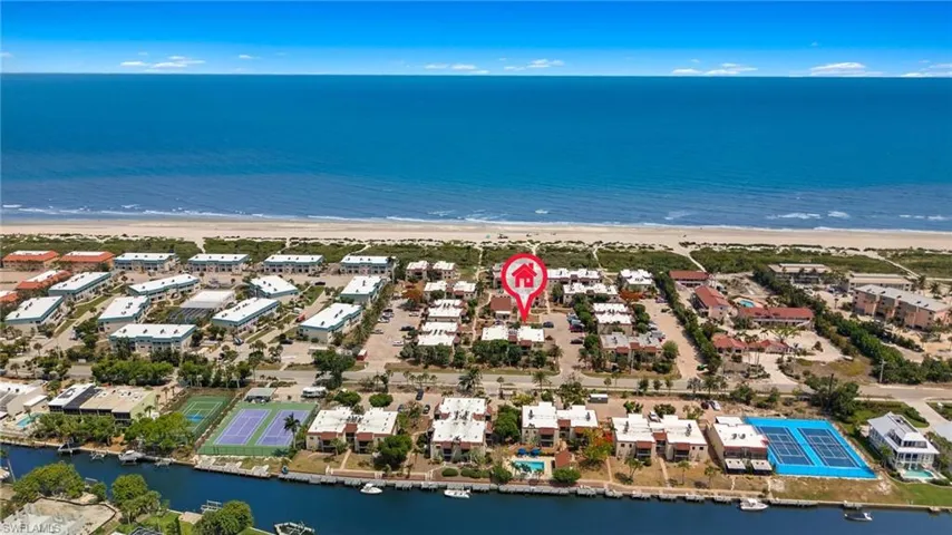 Drone / aerial view of extended coastline