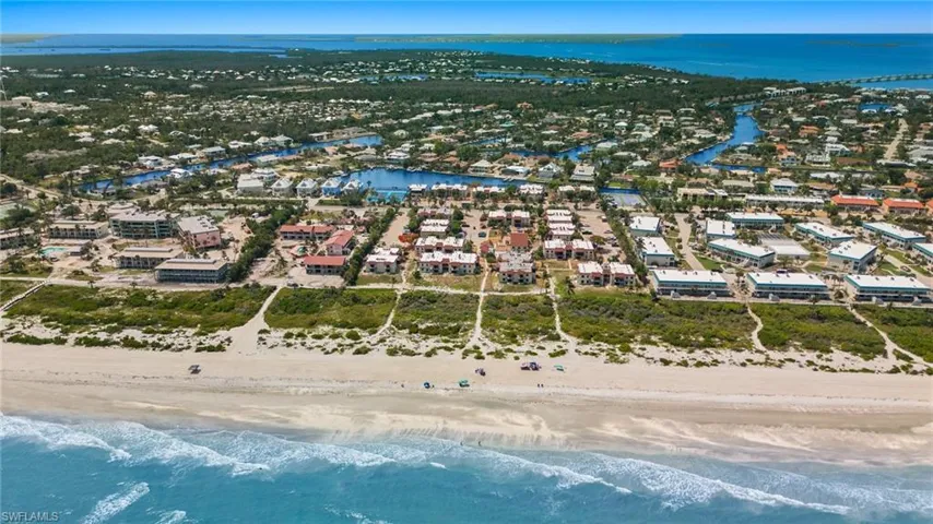 Drone / aerial view of extended coastline