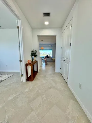 Corridor with baseboards