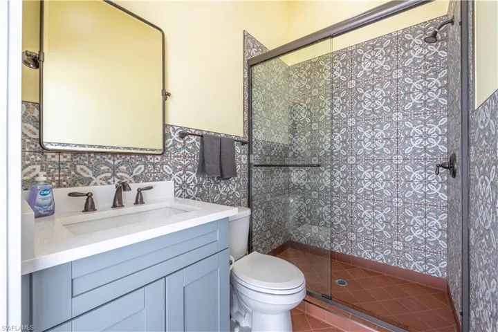 Identical Men/Women Full Bathrooms for riders
