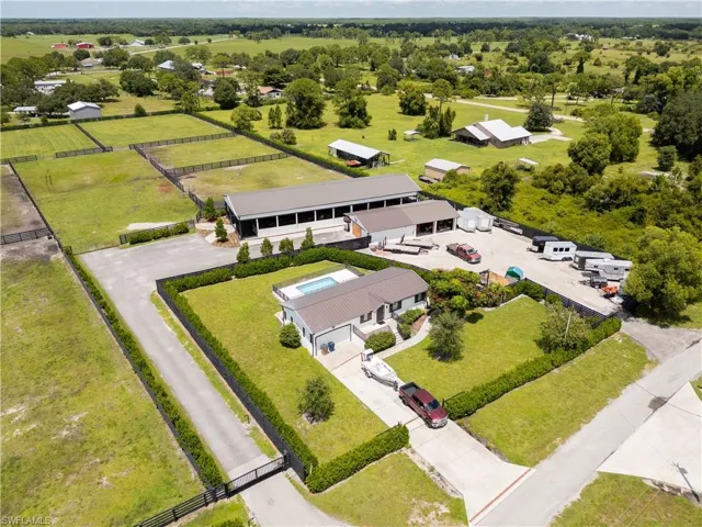 Sprawling estate with live oaks