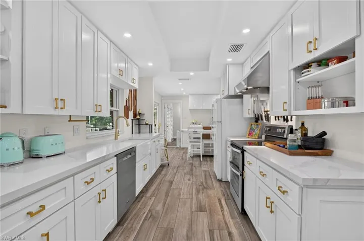 View of kitchen towards dining area.