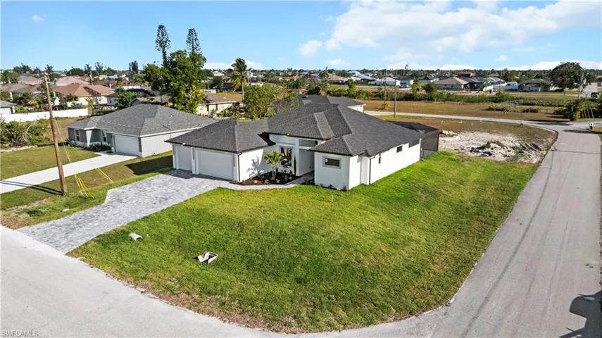 Aerial view with a residential view