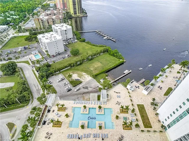 Aerial view of pool from front 2604 front terrace