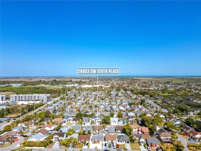 Drone / aerial view with a residential view
