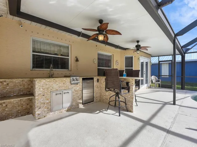 Long Covered Area On Lanai w/ Summer Kitchen