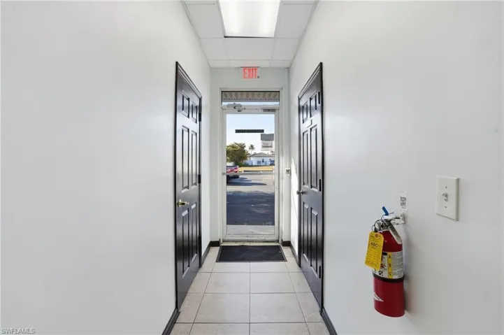 Side entrance at south side of building