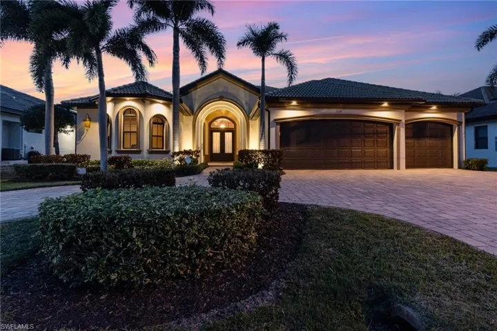 View of front facade with a garage