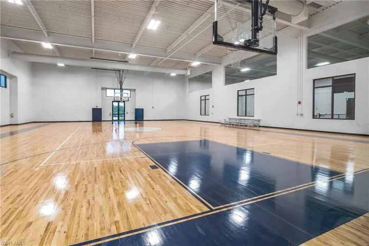Indoor basketball courts.