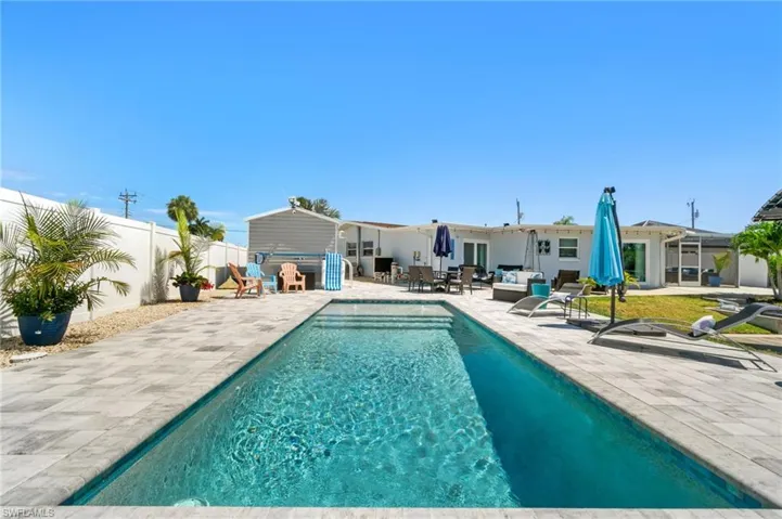 View of pool with a patio