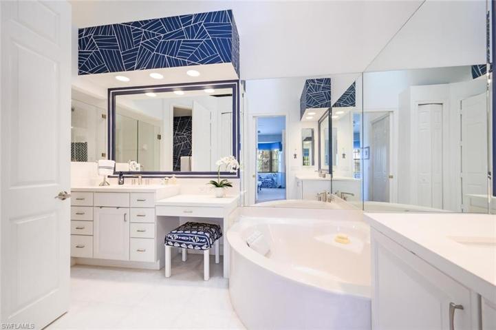 Master Bathroom with Double Sinks and Separate Tub and Shower