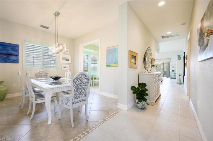 Dining area off the kitchen with sliding pocket doors