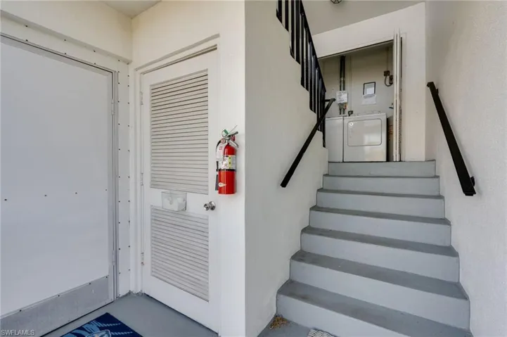 View of staircase - four units share the Laundry (maintained by association)