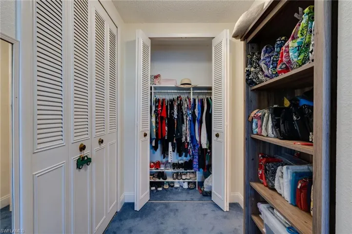 View of Master suite closet