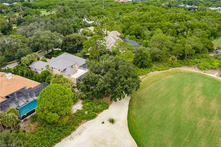 Aerial view of a golf course