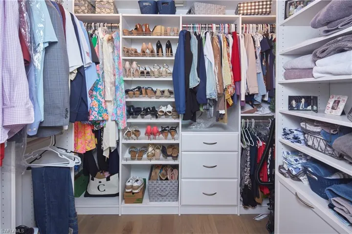 Custom walk-in closet to maximize your space.