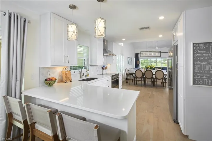 Easily entertain family and friends while preparing a meal.