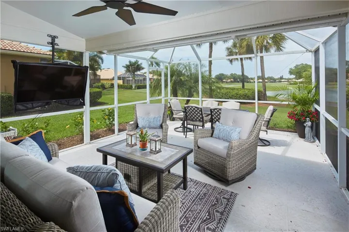 Welcome home! Sliding glass doors off the living room allow lanai access. All doors and windows are impact resistant.