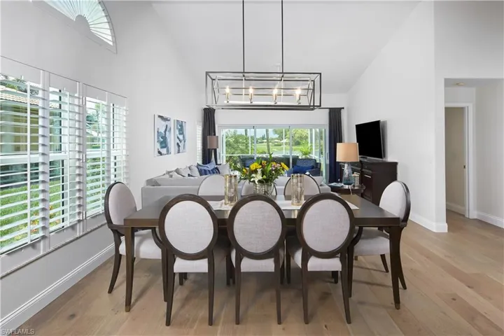 A gorgeous formal dining area for special evenings together.