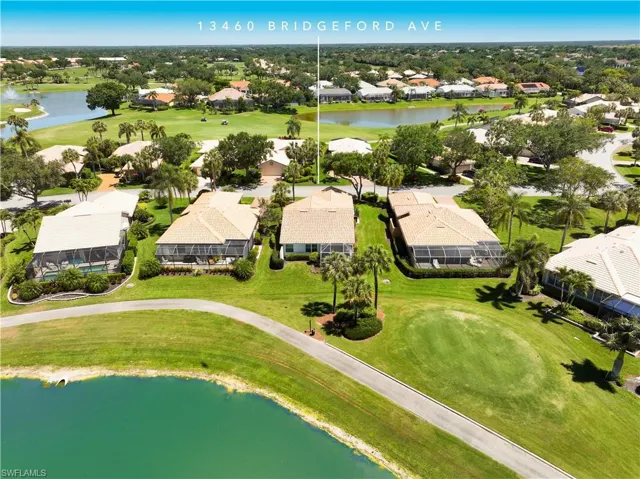 Aerial view of rear of home.