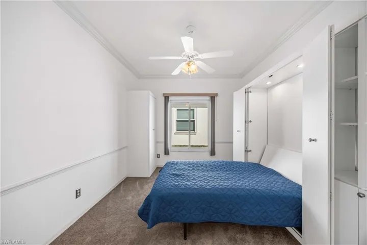 Bedroom 2 has built in murphy bed and built in closet