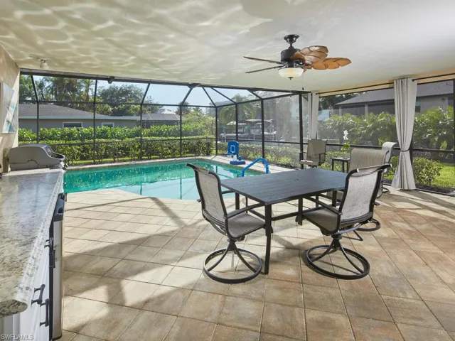 Lanai offers PLENTY of covered space for entertaining.