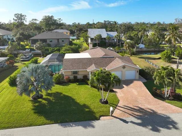 Aerial view of the home.