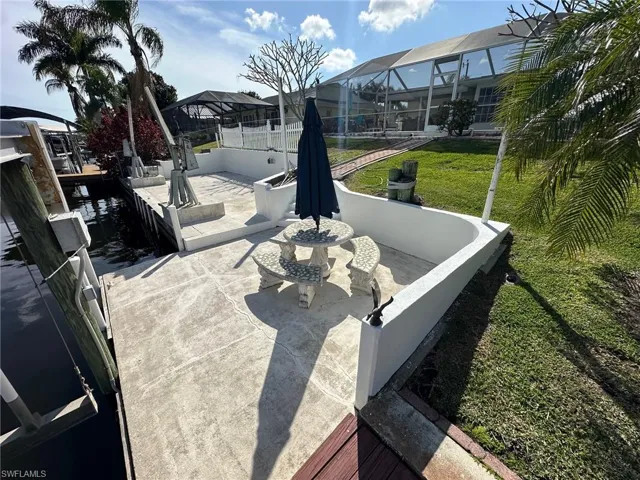 concrete patio set