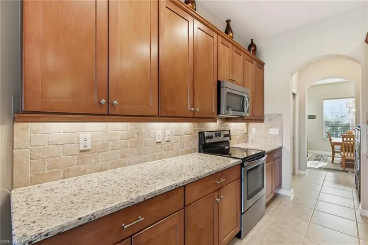 Generous cabinets and counter space