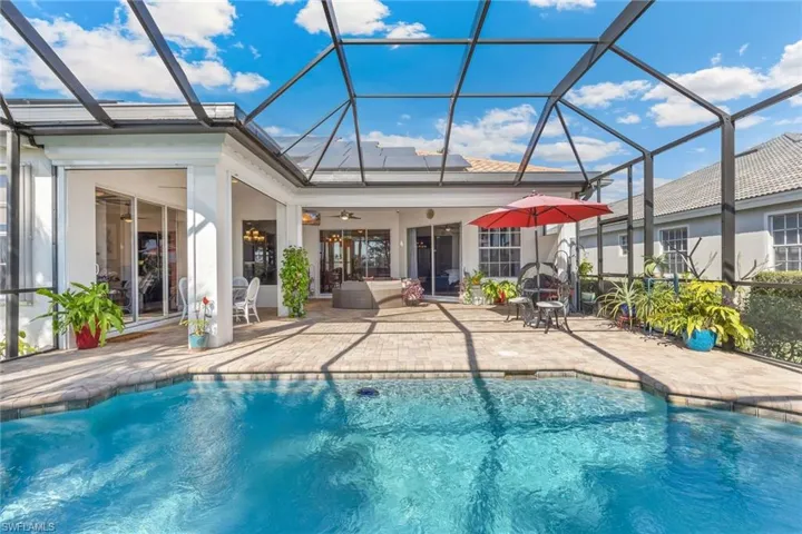 Extended pool deck.   Solar panels for whole house.