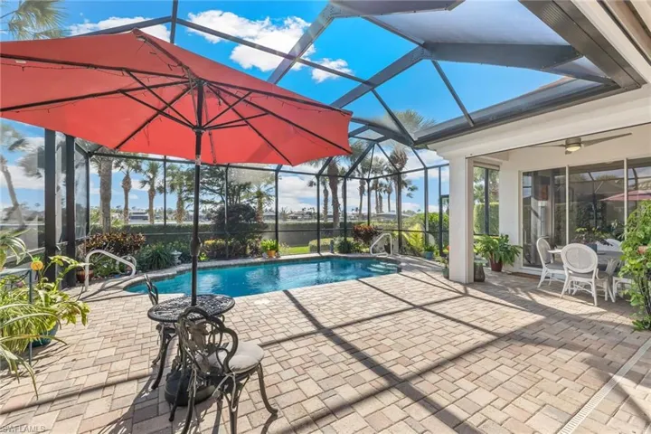 Oversized Lanai with Brick Pavers.