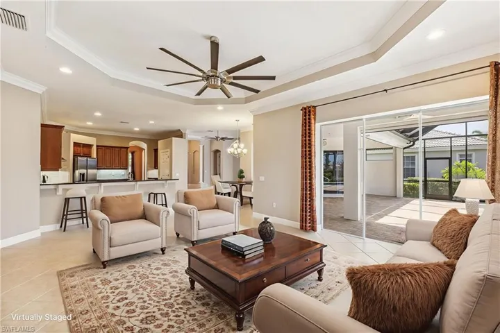 Virtually Staged to show spacing & options.