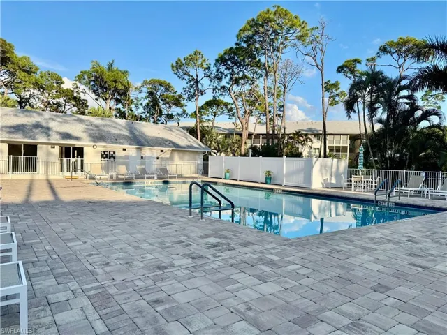 One of two community pools