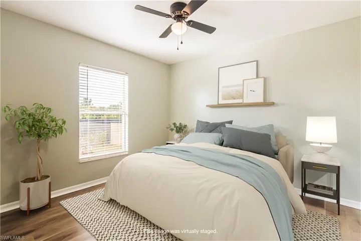 Guest Bedroom freshly painted, new ceiling fans