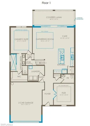 Floorplan with structurals - Floor 1
