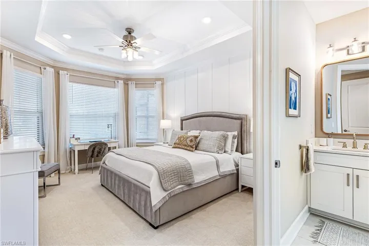 Bedroom with direct connection to large primary bathroom