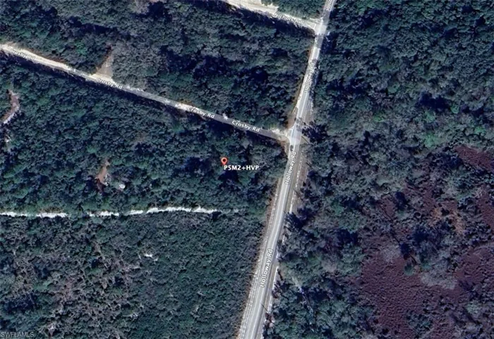 Aerial map of property and surrounding area