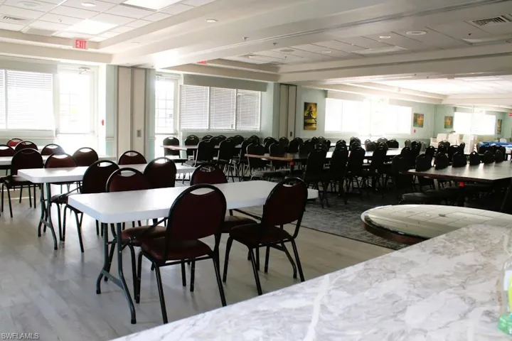 Dining area featuring light wood-style flooring