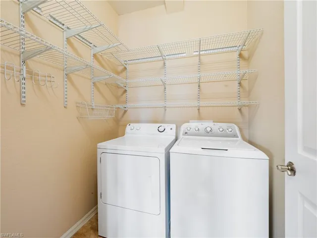 Laundry area with washing machine and dryer