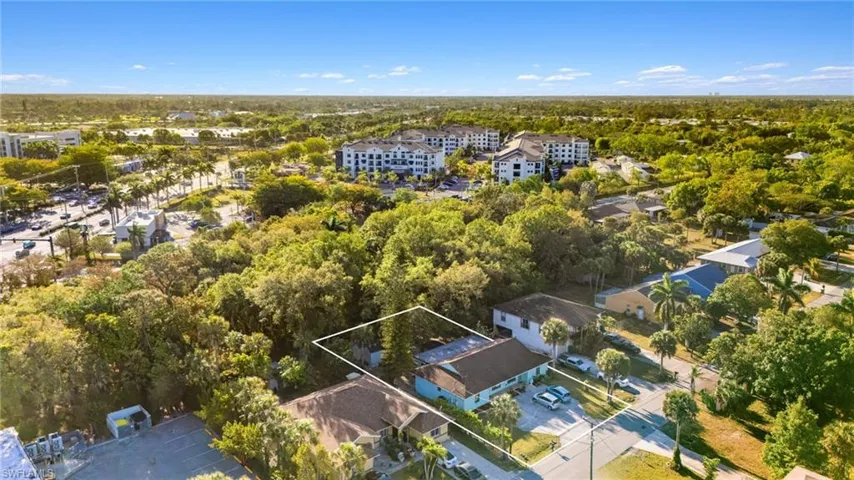 Drone / aerial view featuring a view of trees