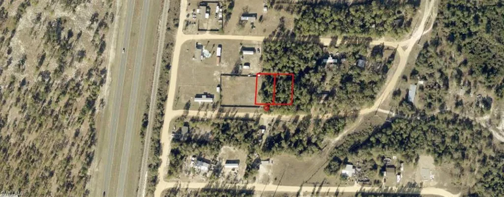 Aerial Property Map. Displaying the geographic layout of the property within its surrounding area