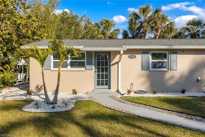 View of front of house with a front lawn