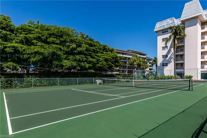 View of tennis court