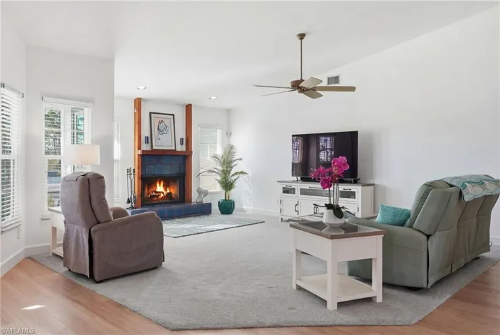 Cozy with wood burning fireplace