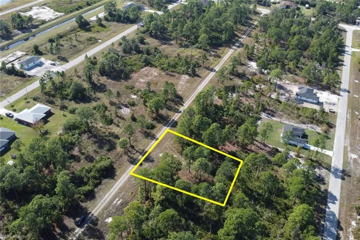 View of property location with property parcel outlined